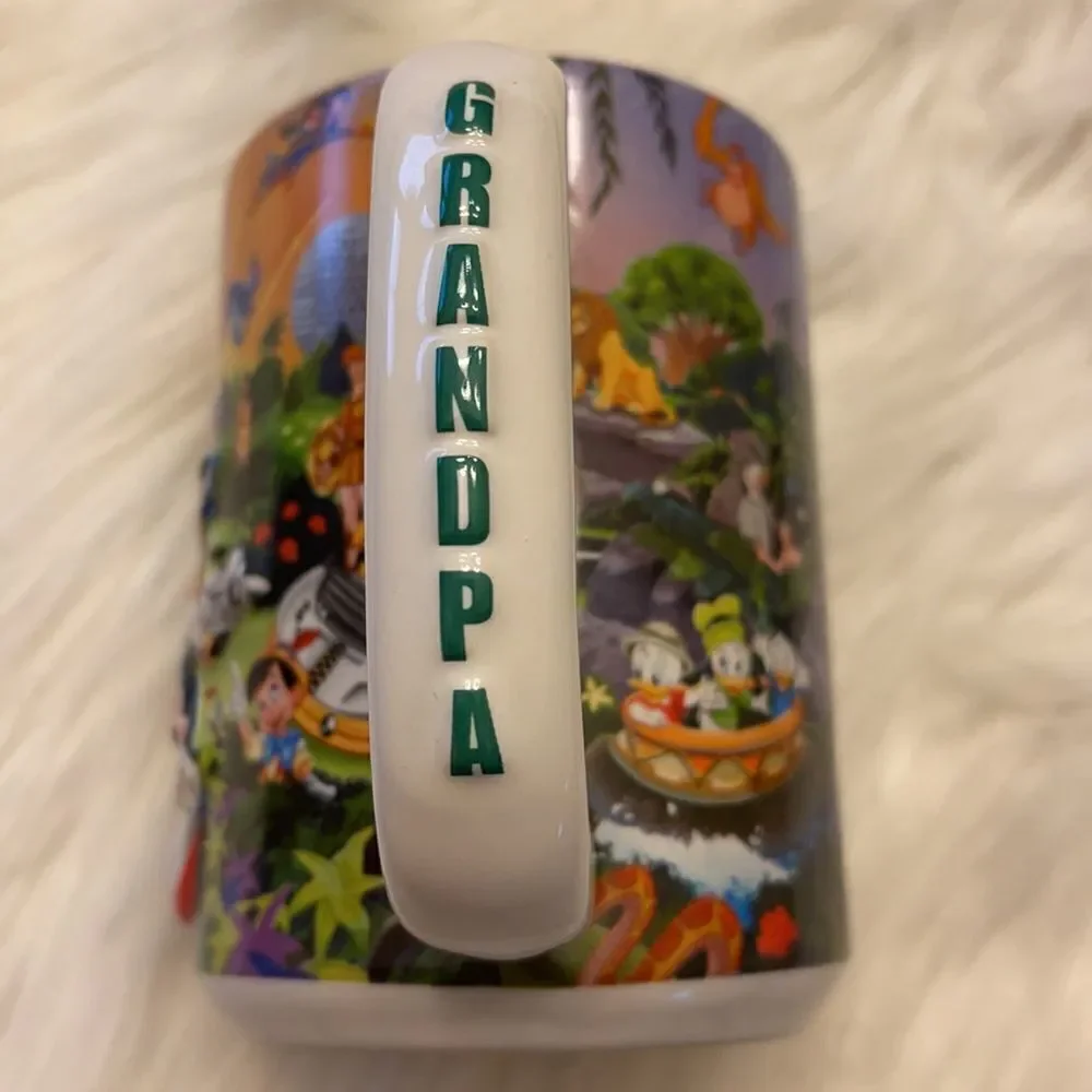 Disney Walt Disney World “Grandpa” Mug Raised Figures on Mug